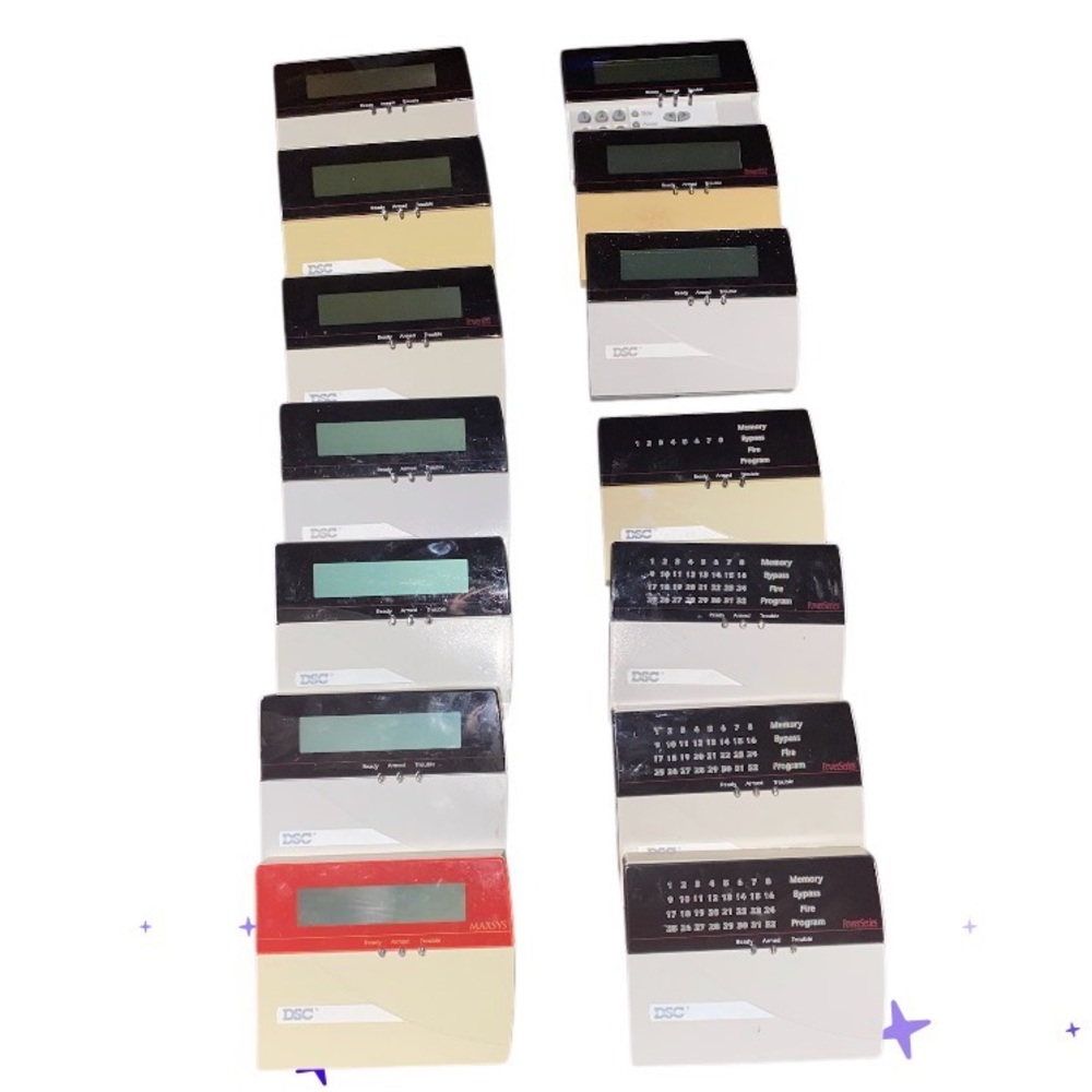 DSC powerseries Alarm Keypad Panel Bundle Mixed Lot Of 14 Units Tested